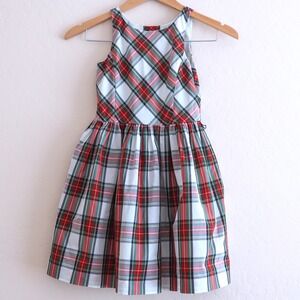 Polo‎ Ralph Lauren Plaid Dress Sleeveless Party Holiday Girl's Size 7